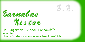 barnabas nistor business card